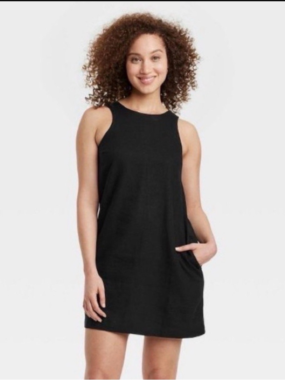 A New Day Linen Mini Shift Dress